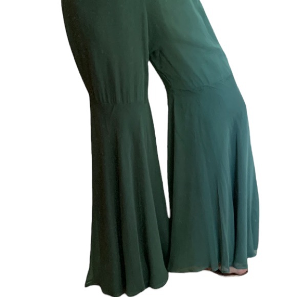 Amazing Vintage Elephant Bell Bottom Green Pants Size Small - Picture 16 of 16